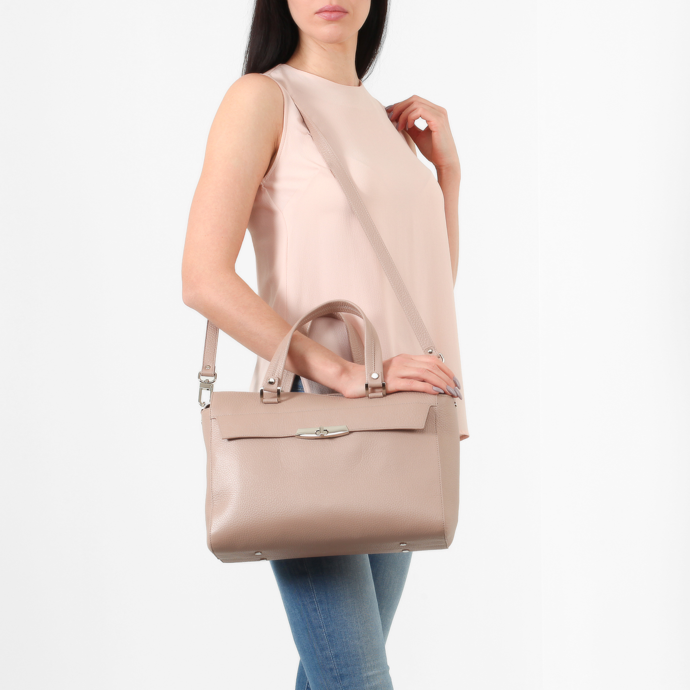 Классическая кожаная сумка Chatte 