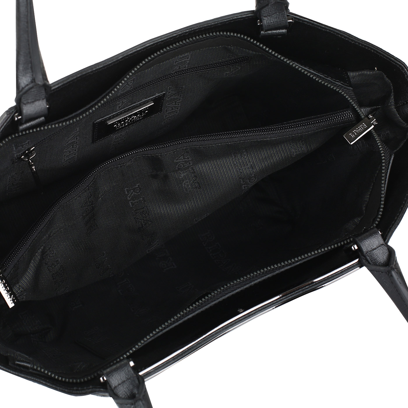 Сумка-тоут из черного сафьяна Ripani Kenzia