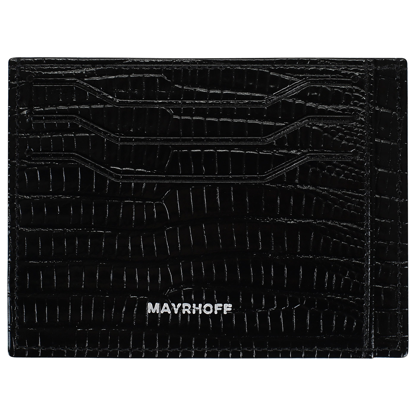 Мужская визитница из черной кожи Mayrhoff Munchen
