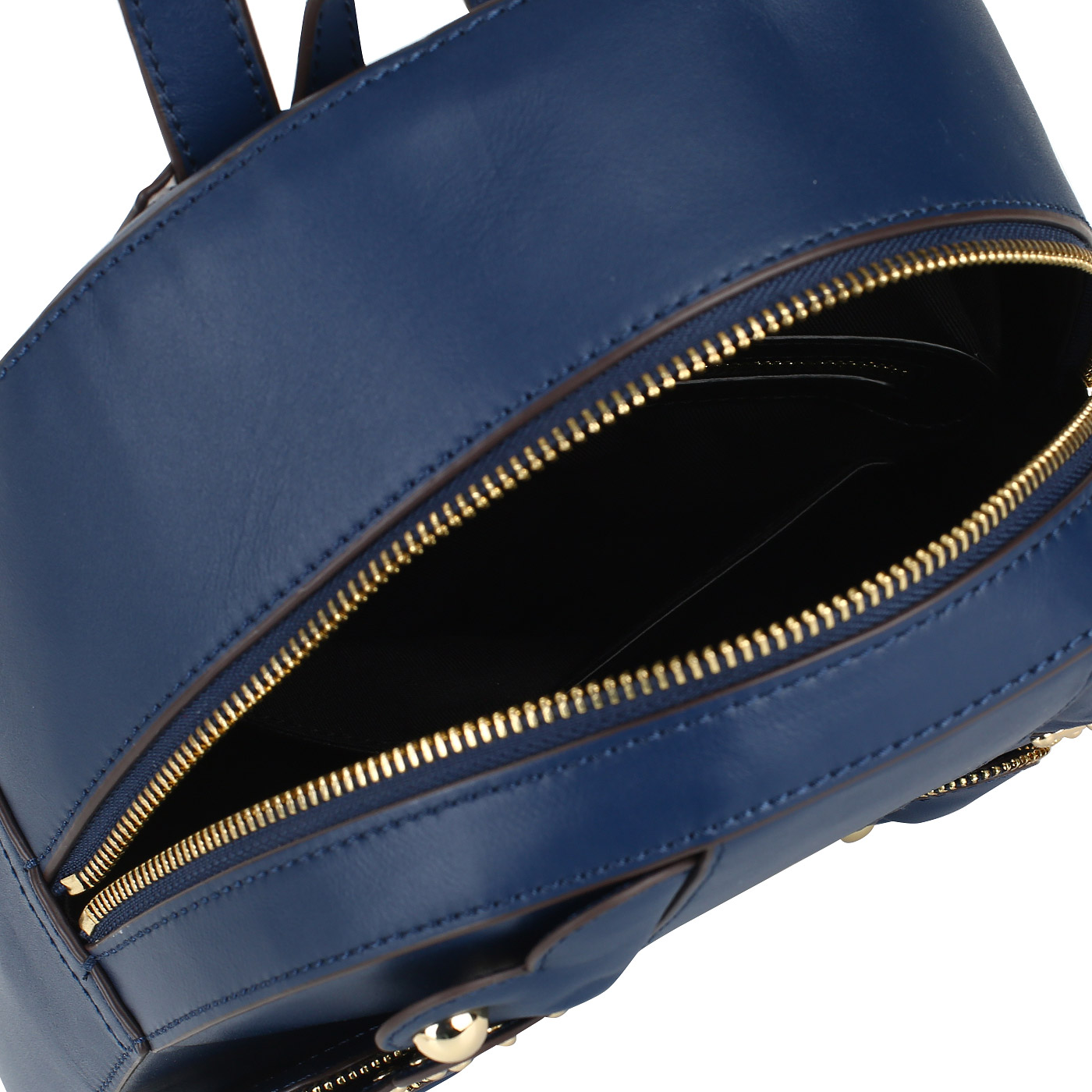 Женский кожаный рюкзак с декором Love Moschino Heart Rouge