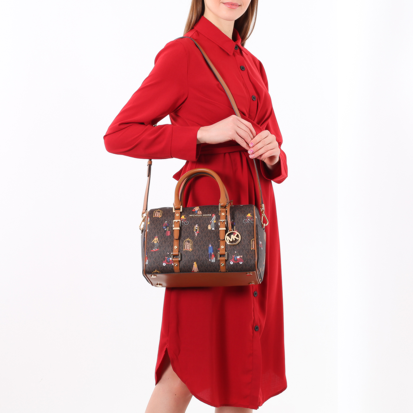 Сумка с принтом Michael Kors Bedford Travel