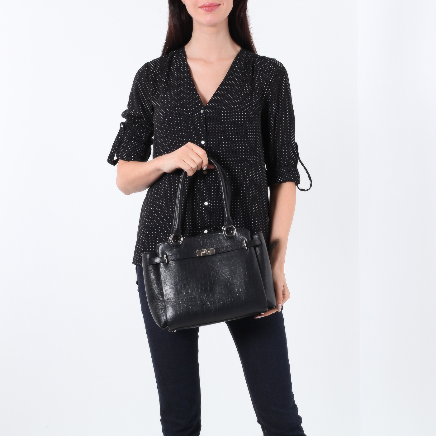 Сумка из комбинированной кожи Chatte 