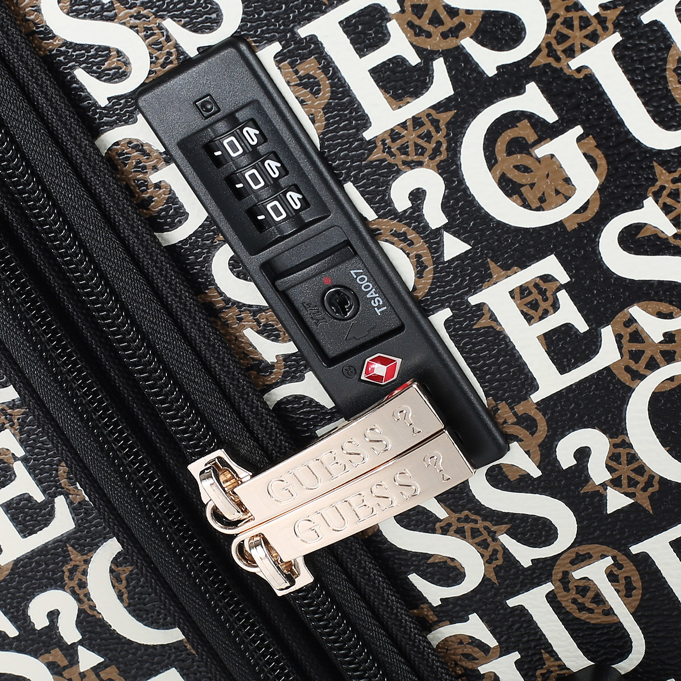 Чемодан тисненый Guess Stark