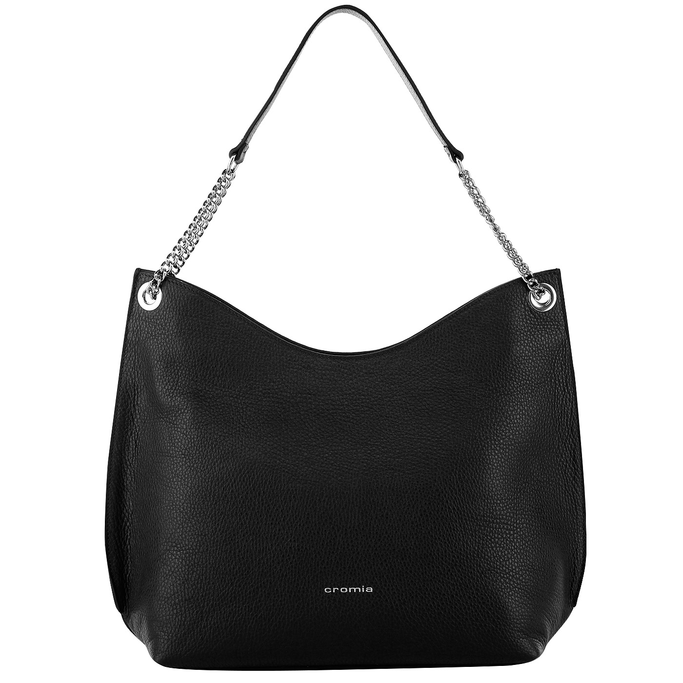 Cromia Мягка черная сумка из кожи