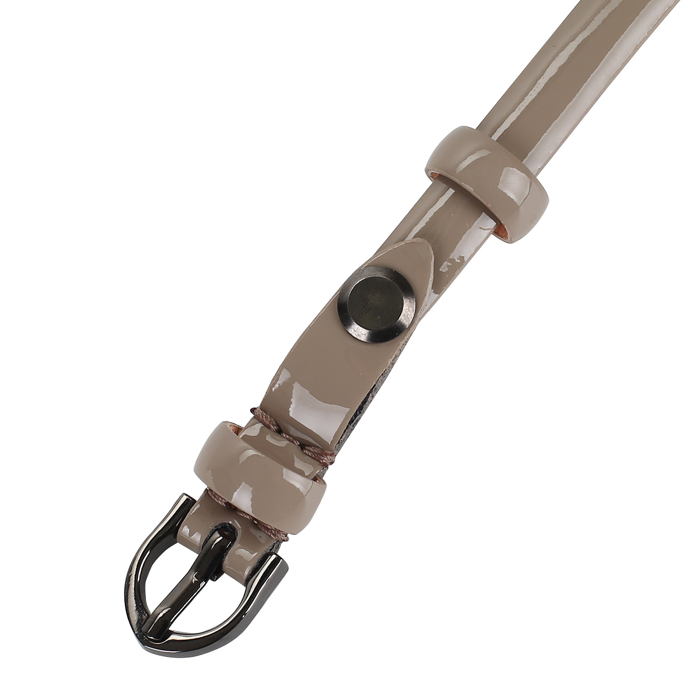 Узкий лаковый ремень Chatte 