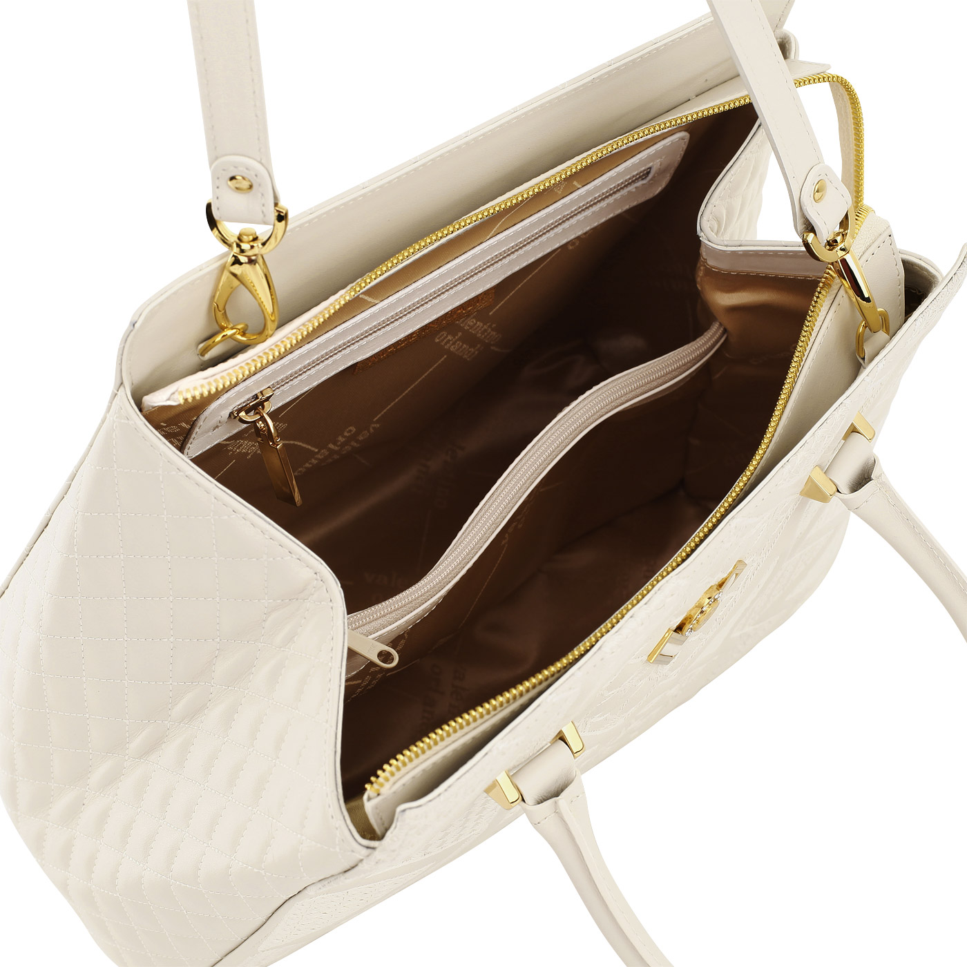 Стеганая кожаная сумка Valentino Orlandi Ginger