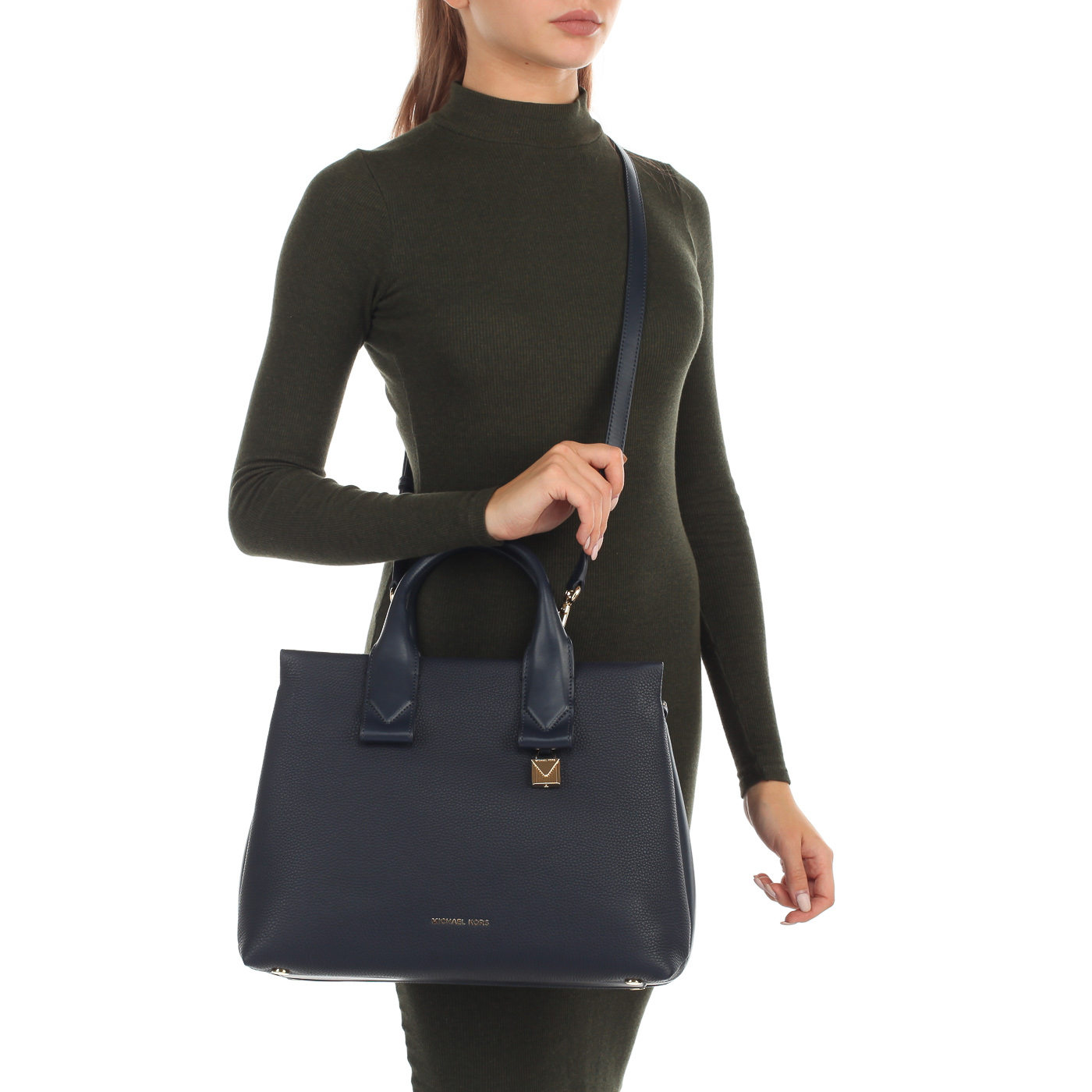 Кожаная сумка на молнии Michael Kors Rollins