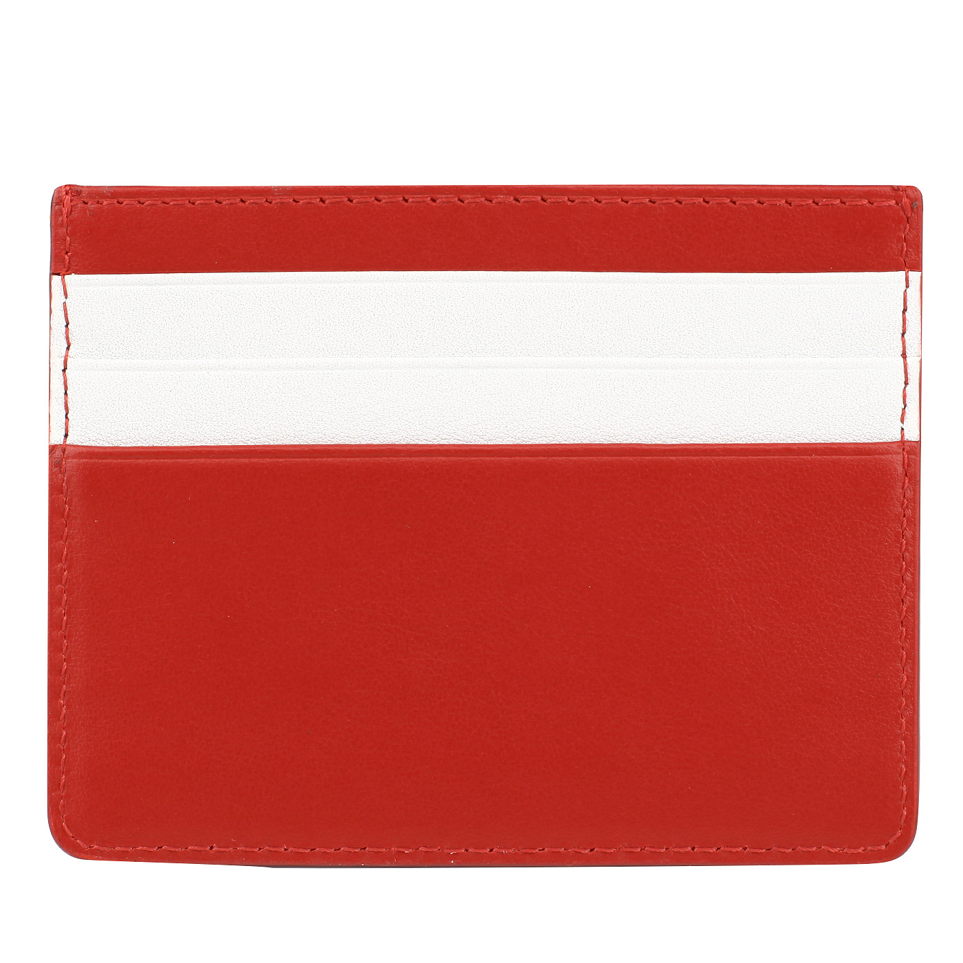 Красная кожаная визитница Neri Karra 