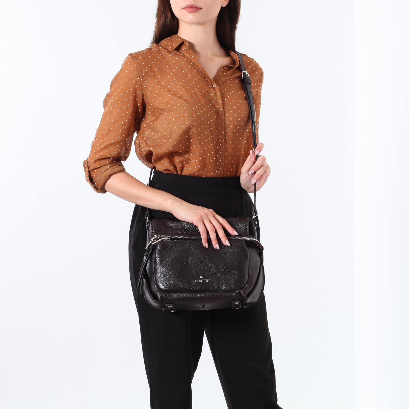 Мягкая кожаная сумка Chatte 