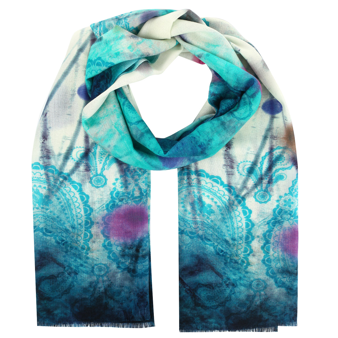 Dispacci Палантин из шерсти с принтом