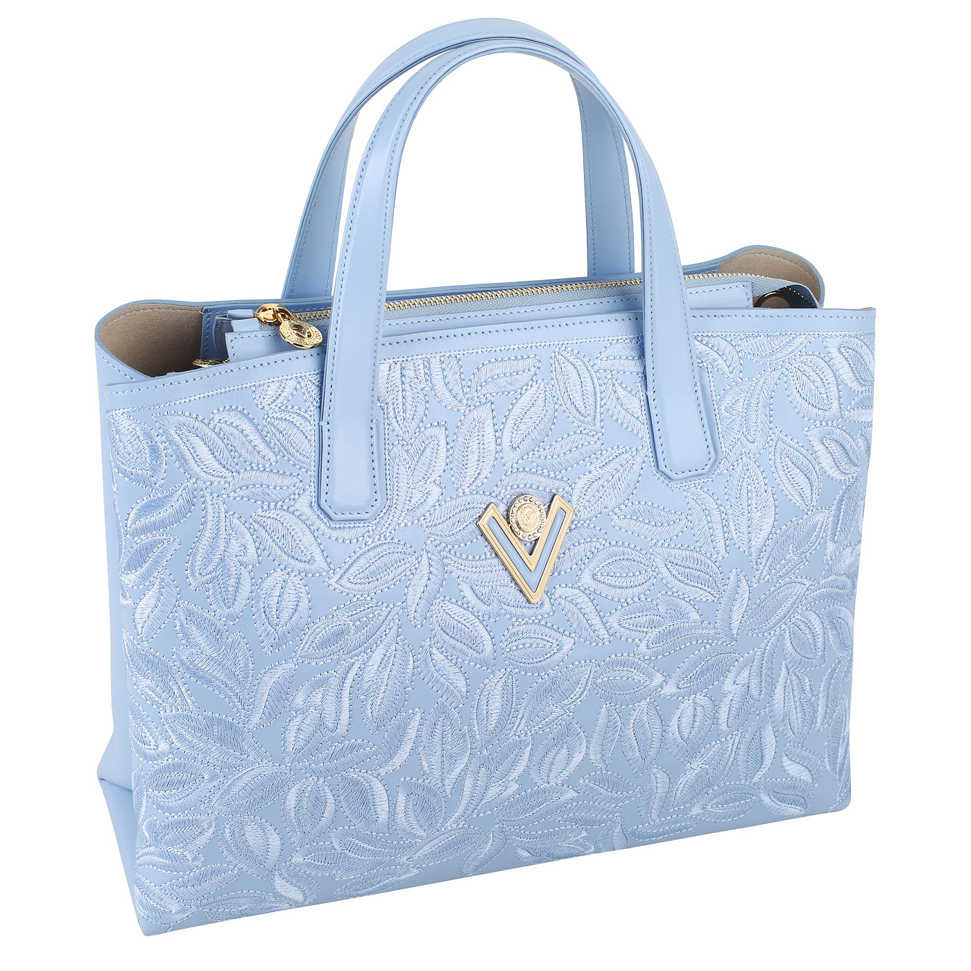 Кожаная сумка с вышивкой Valentino Orlandi Juliet