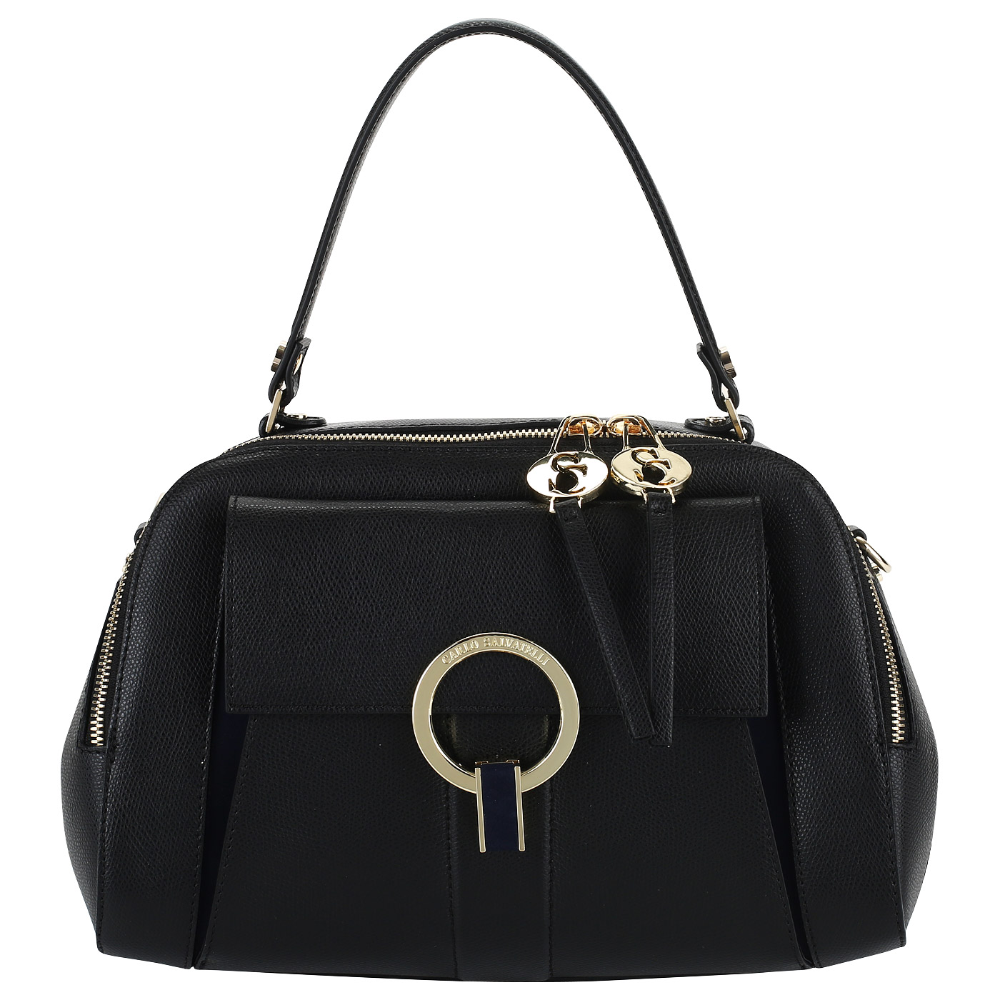 Carlo Salvatelli Сумка с замшевыми вставками