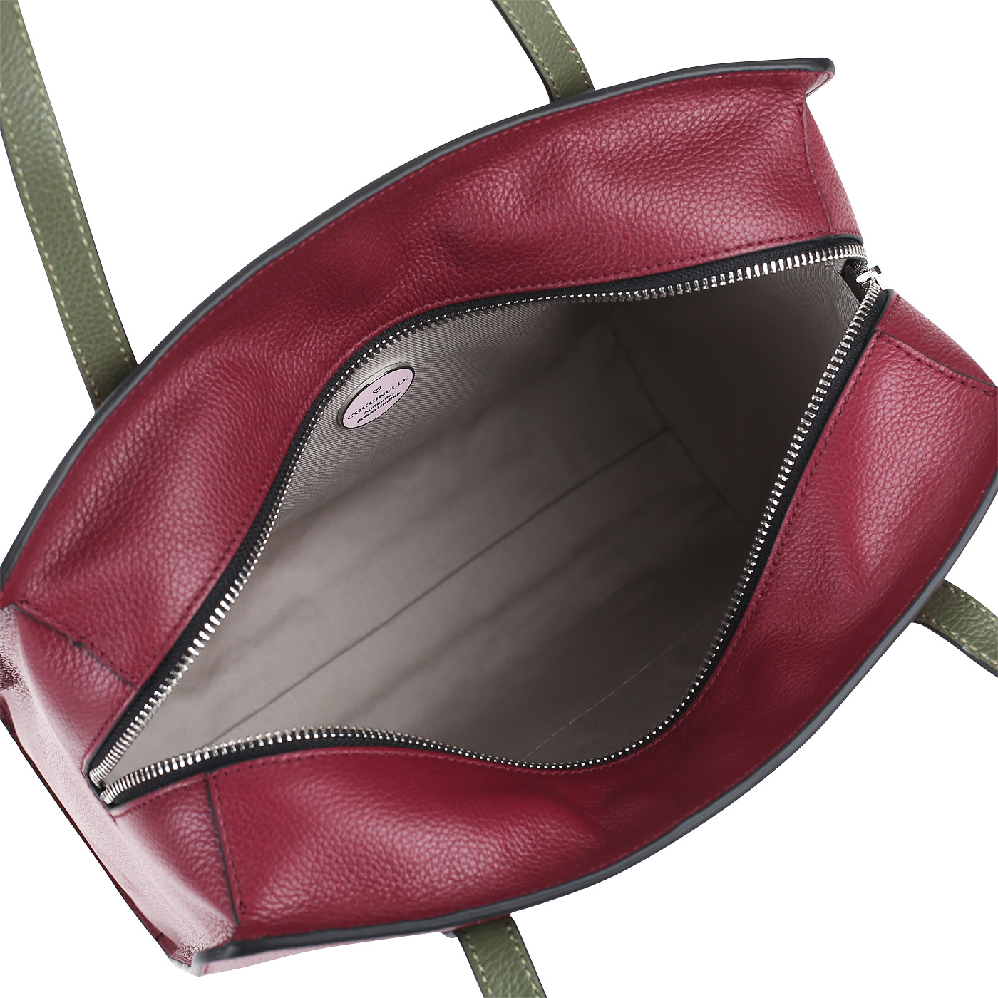 Сумка на молнии из кожи Coccinelle Organisse soft