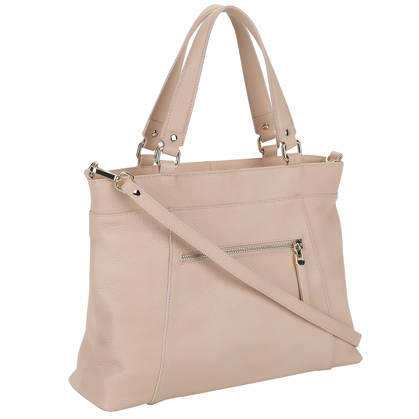 Розово-бежевая сумка Aurelli 