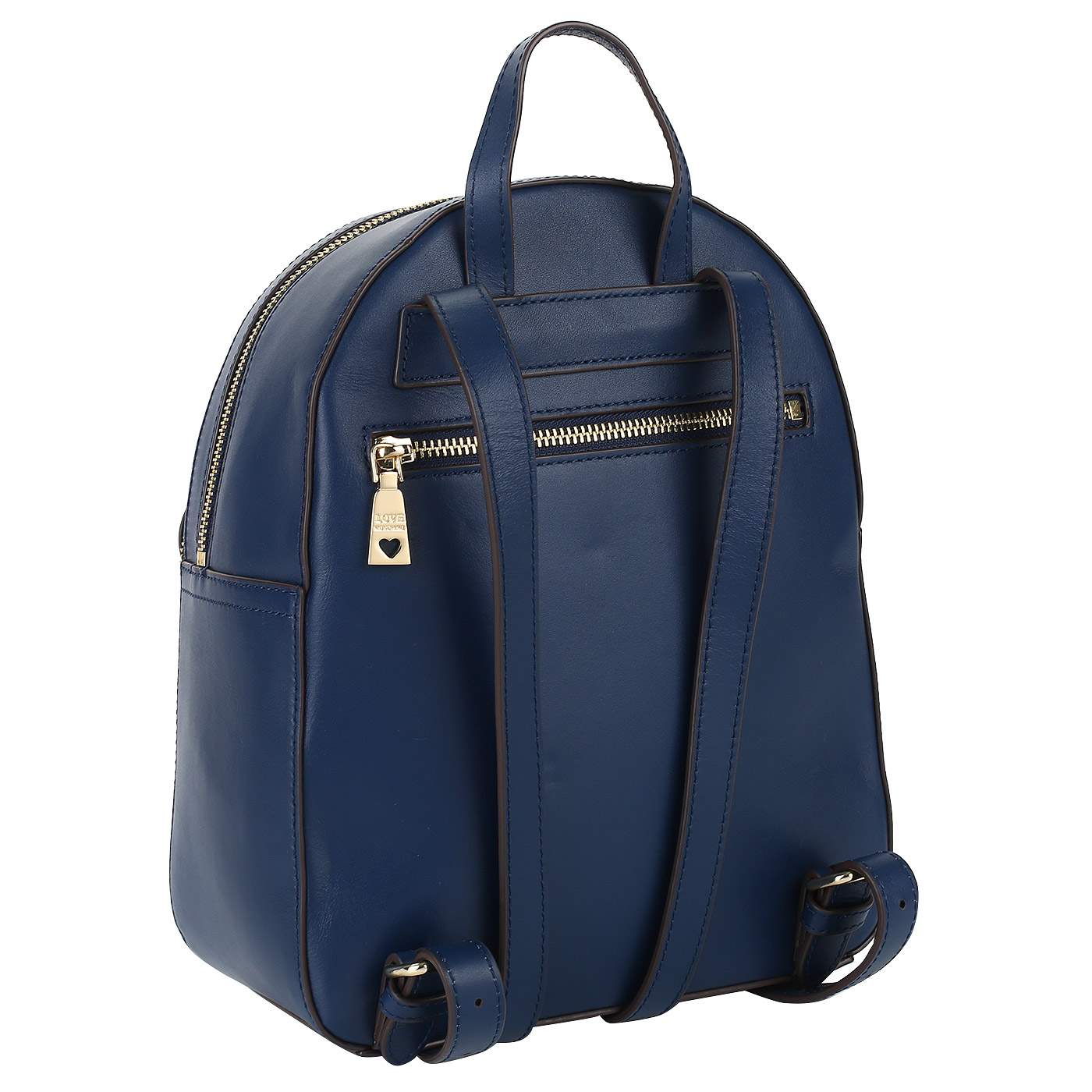 Женский кожаный рюкзак с декором Love Moschino Heart Rouge