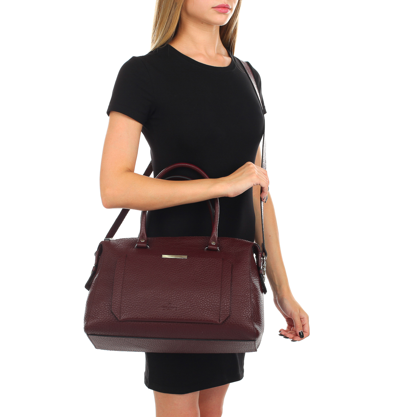 Кожаная сумка на молнии Chatte 