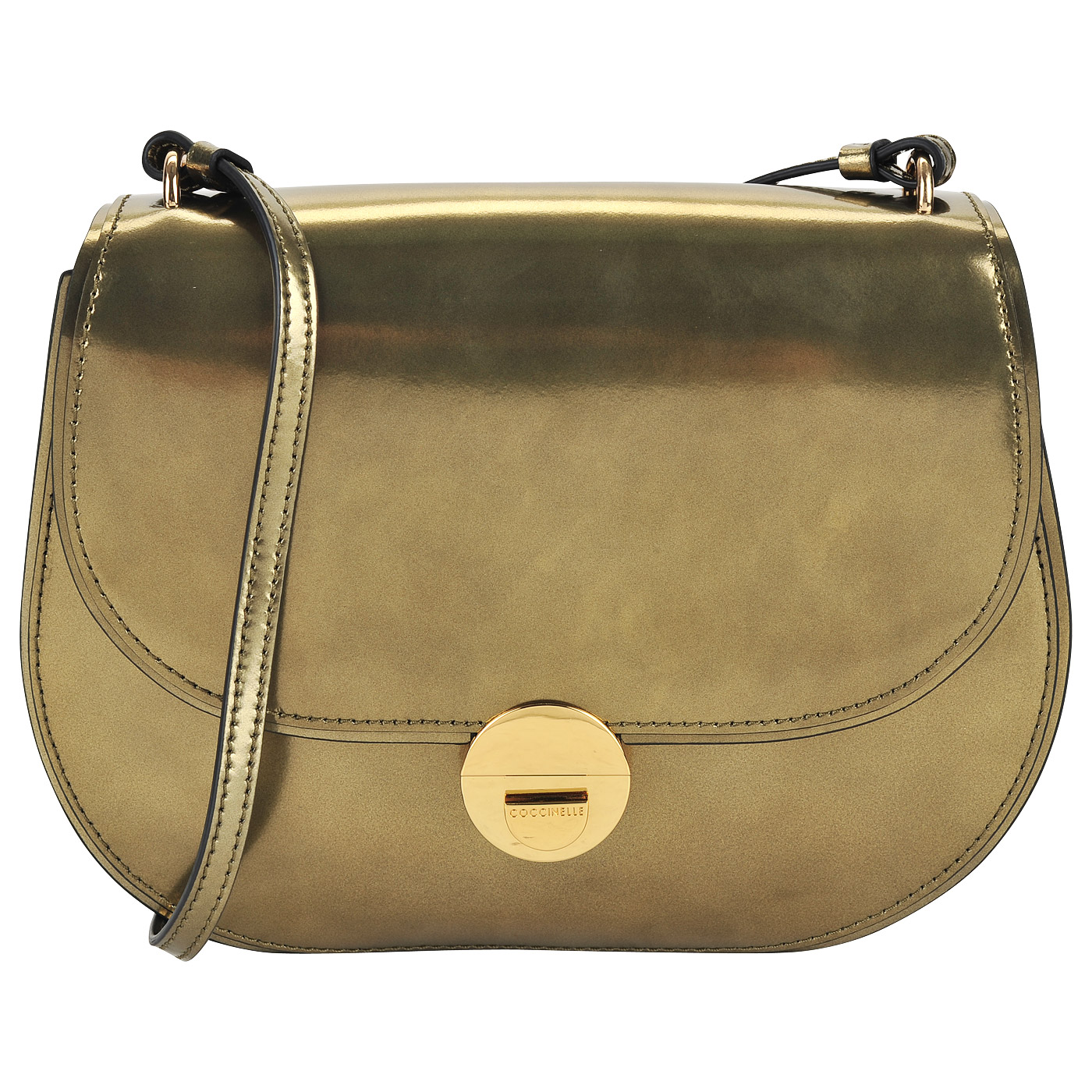 Coccinelle Женская кожаная сумочка с откидным клапаном