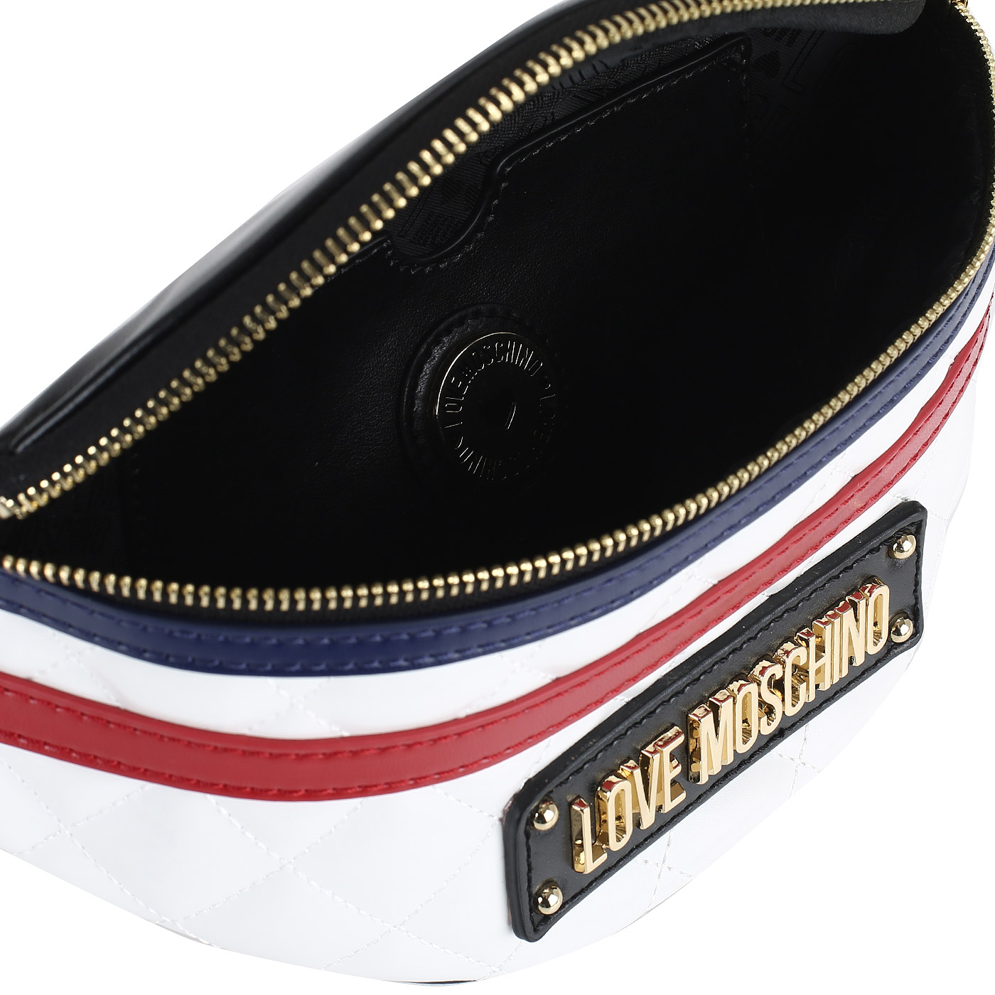 Стеганая поясная сумочка Love Moschino Striped Quilted