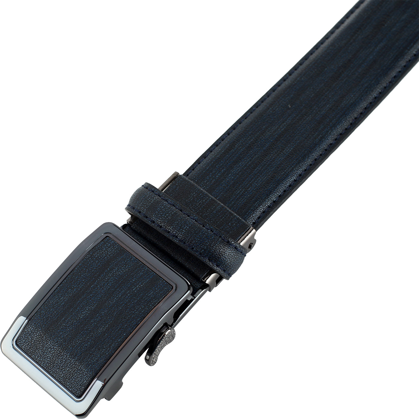 Мужской синий ремень из натуральной кожи Anthoni Crown 