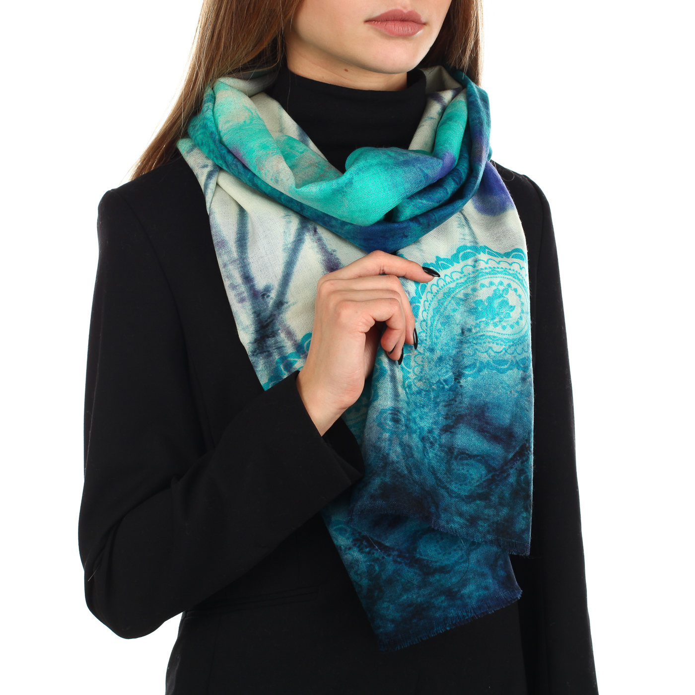 Палантин из шерсти с принтом Dispacci 