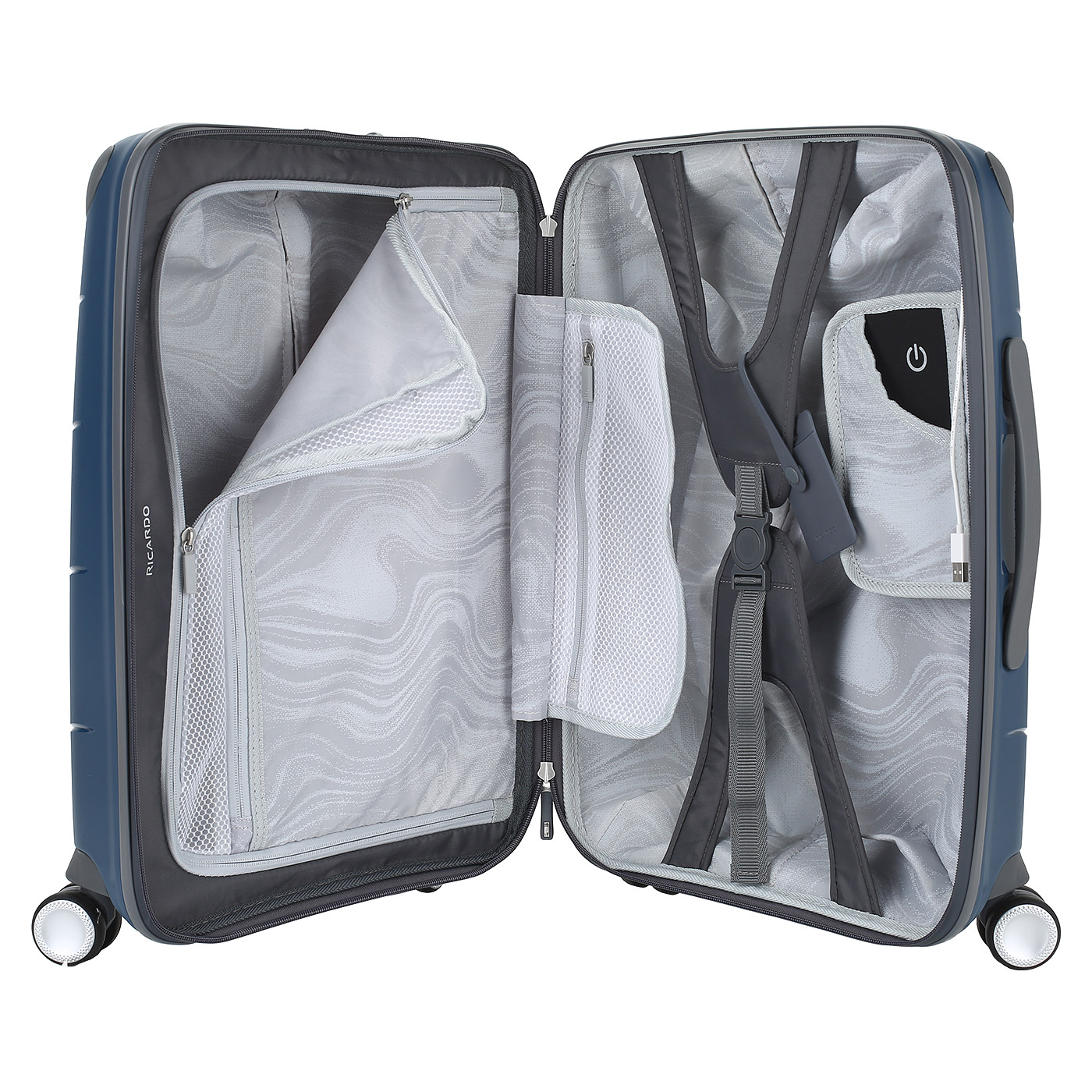 Чемодан маленький S из полипропилена с кодовым замком Ricardo Mendocino