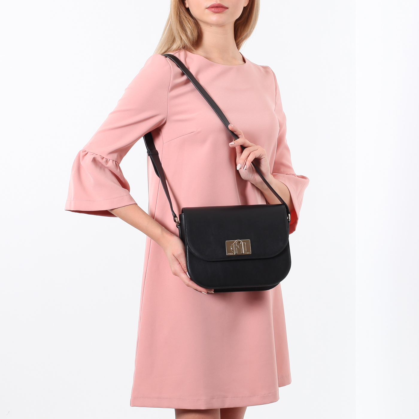 Черная кожаная сумка Furla 1927