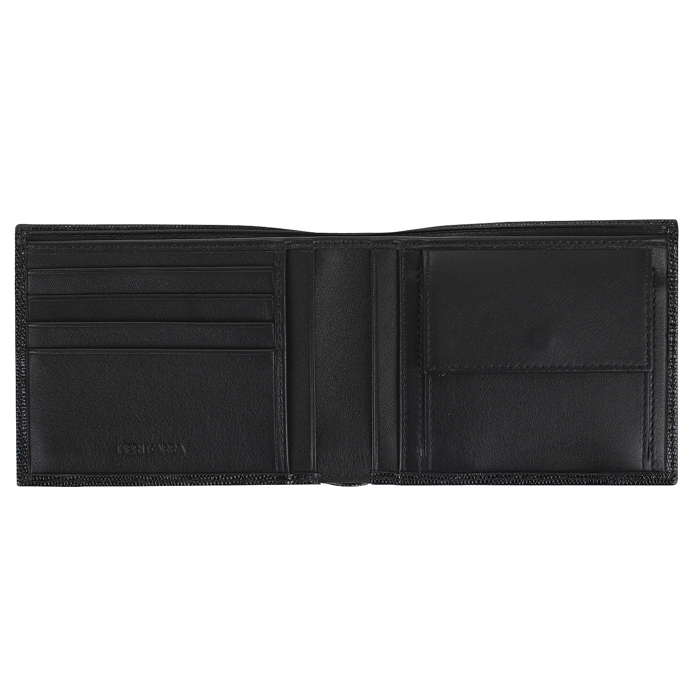 Черное кожаное портмоне Neri Karra 