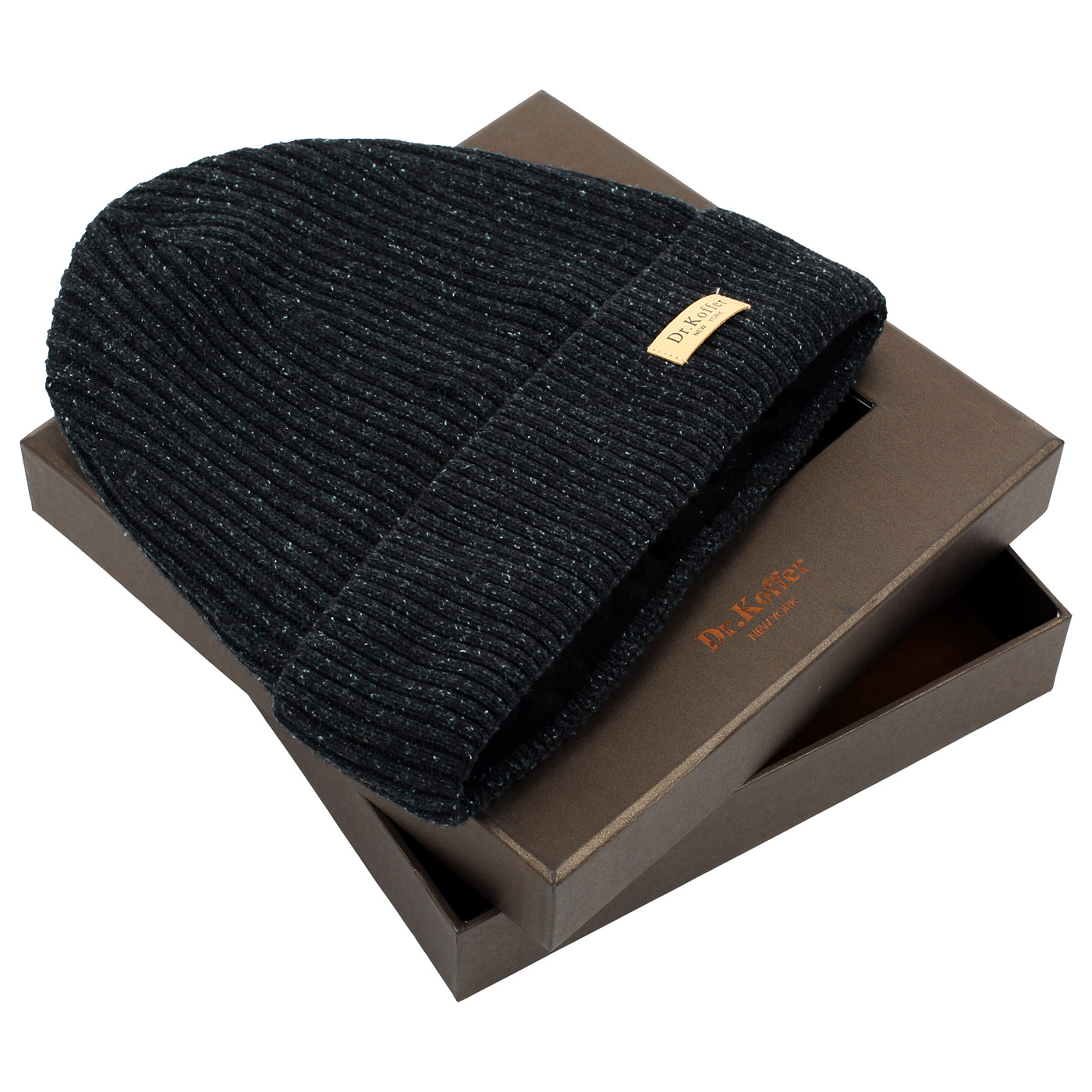 Мужская шапка черного цвета Dr. Koffer 