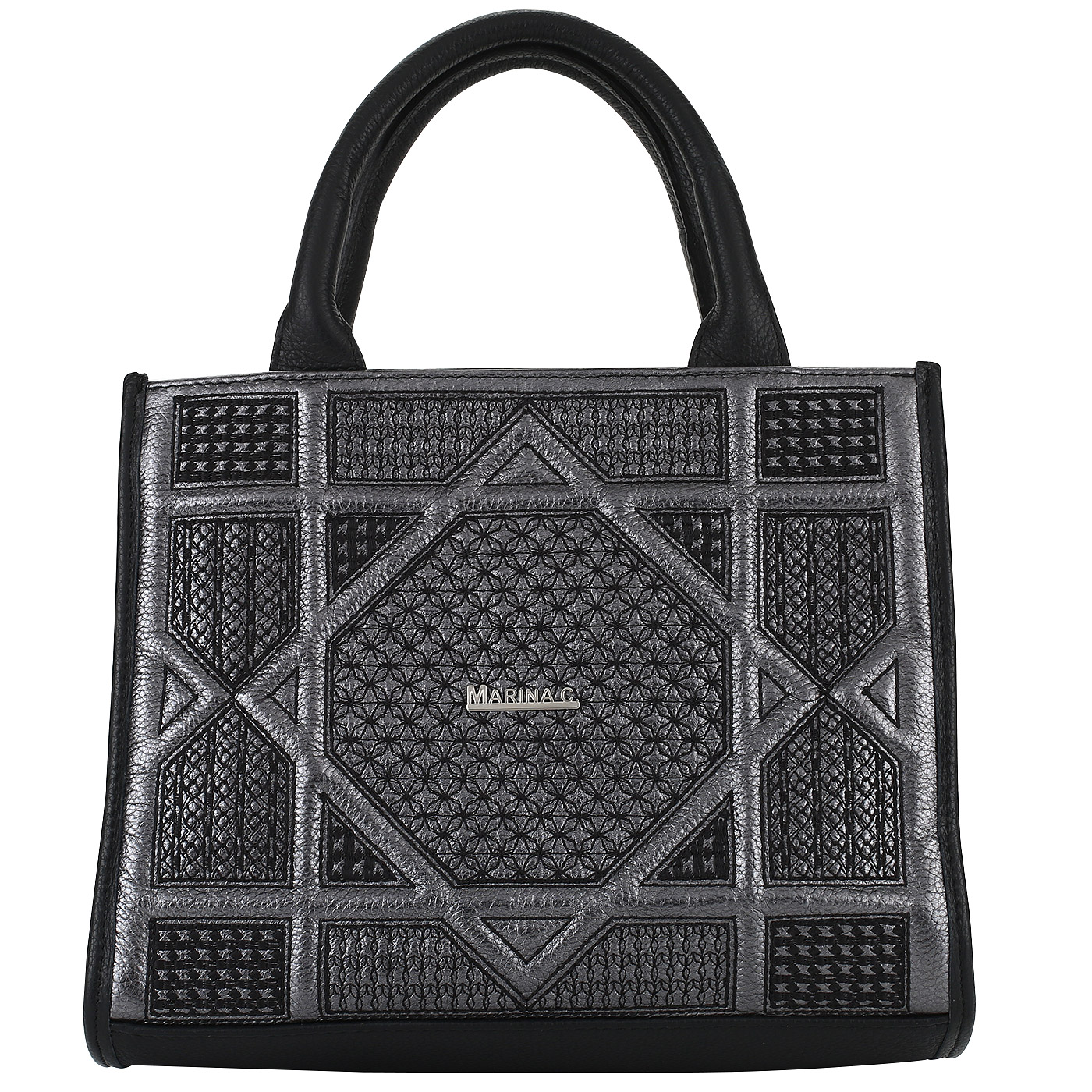 Marina Creazioni Сумка из черной кожи