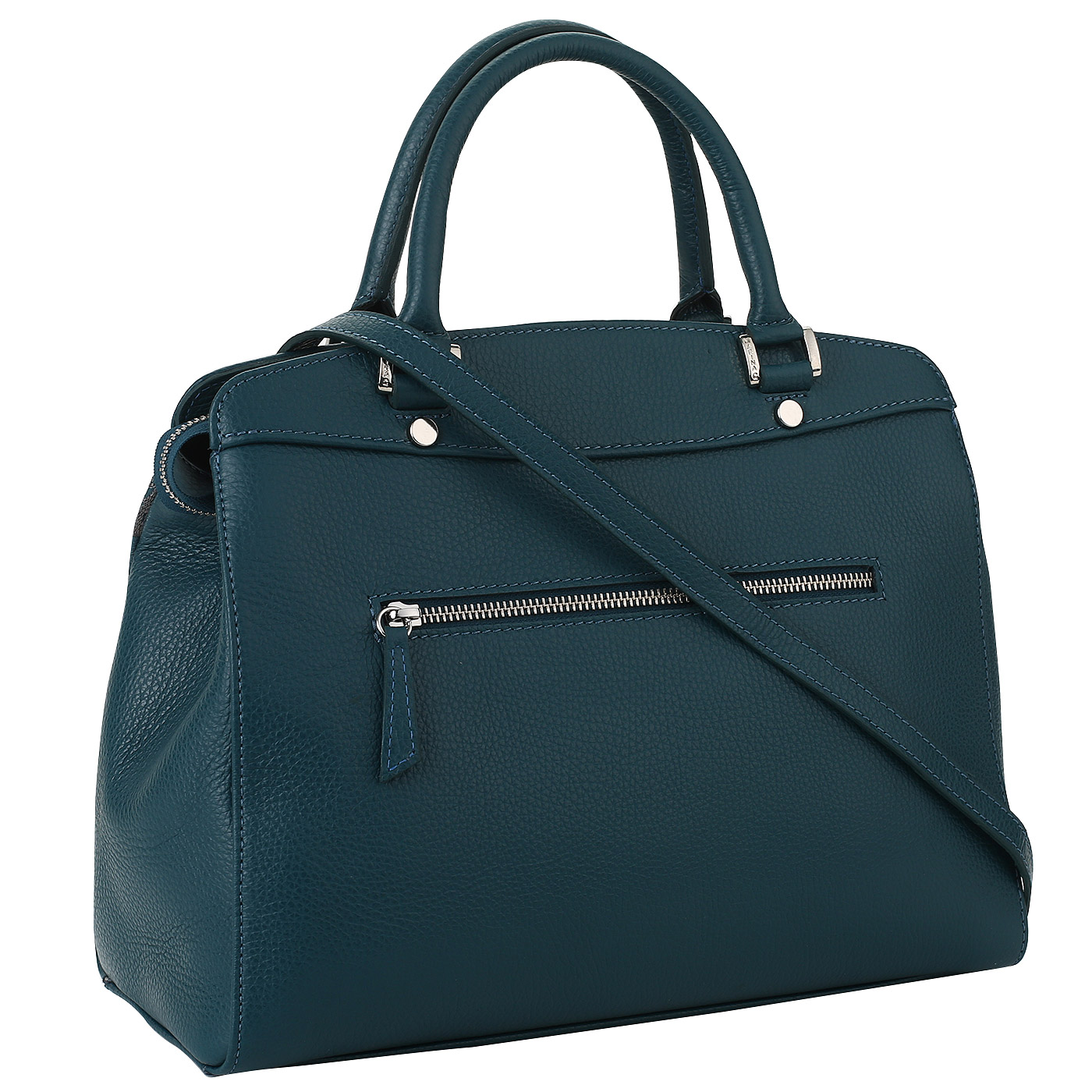 Кожаная сумка с вышивкой Marina Creazioni 