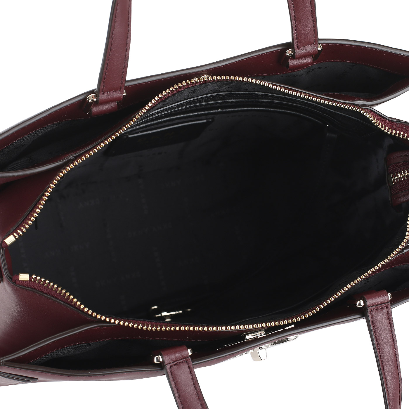 Кожаная сумка с тремя отделами DKNY Catherine