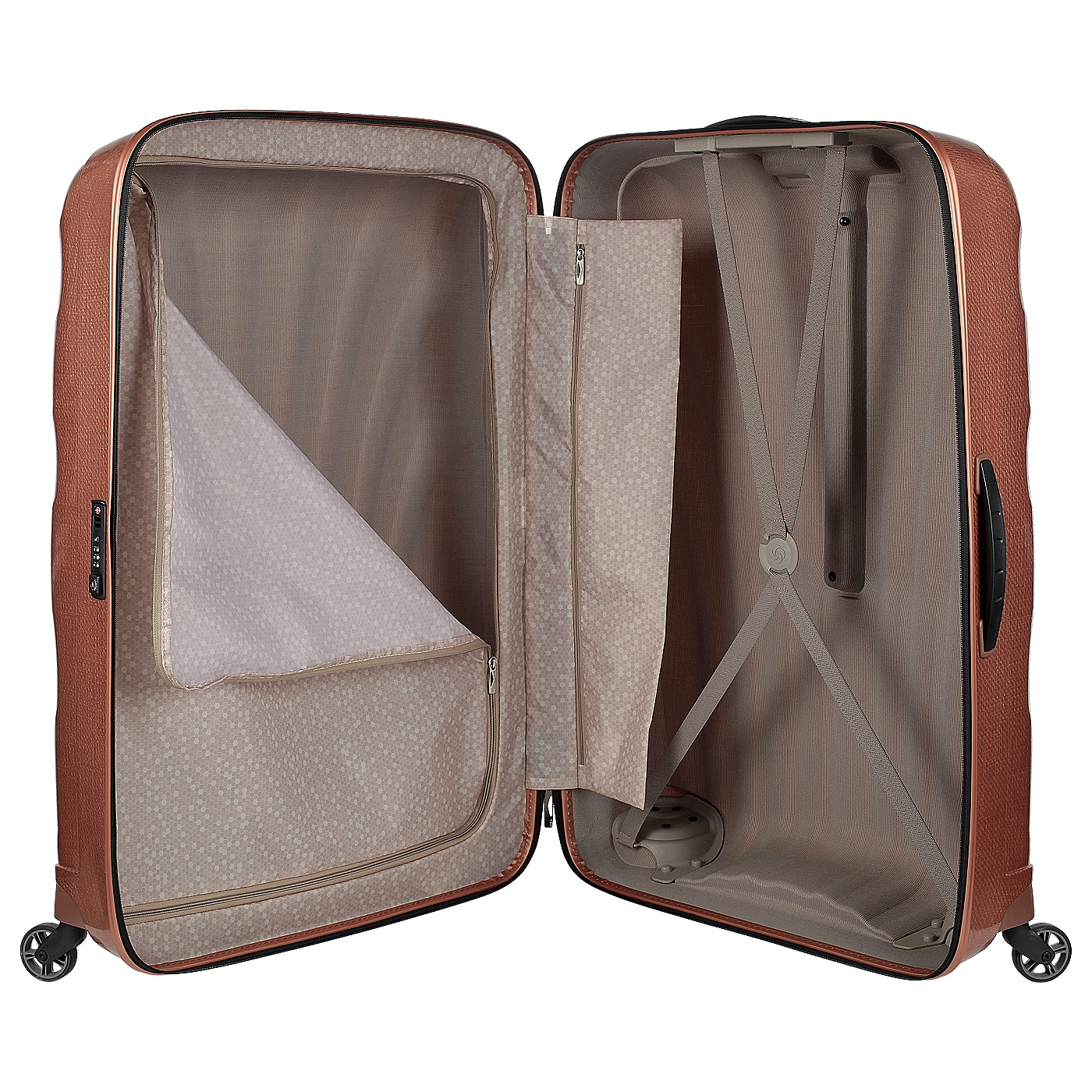 Чемодан очень большой XL из материала Curv с кодовым замком Samsonite Cosmolite